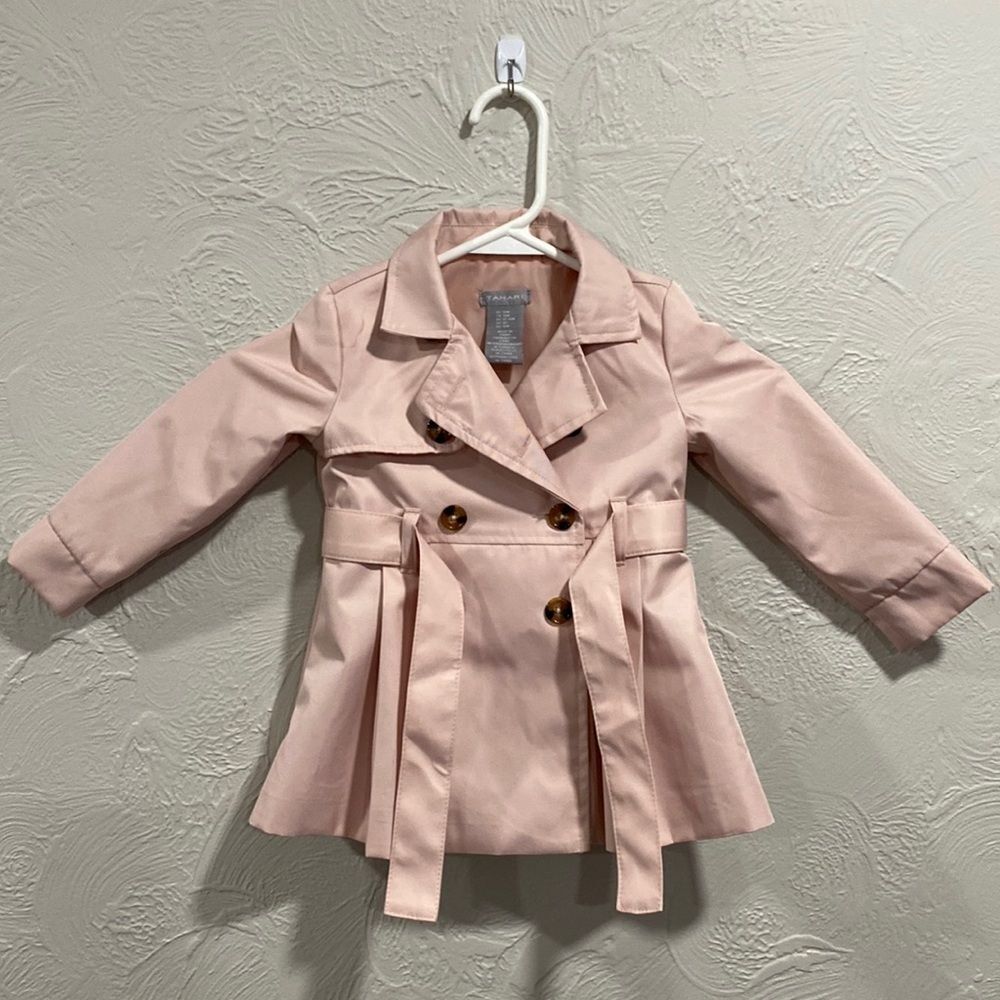 Tahari toddler light pink trench coat size 18 months